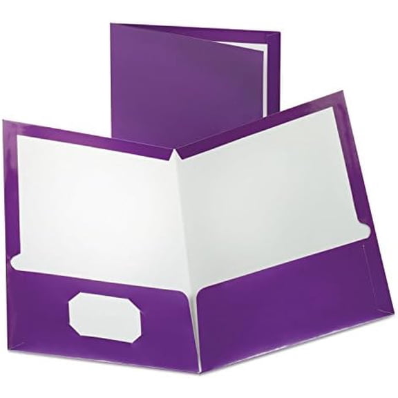 Oxford 5049526 Metallic Folder, 2 PKt, 150 Sht Cap, 8-1/2-Inch x11-Inch, 25/BX, PE$$Office