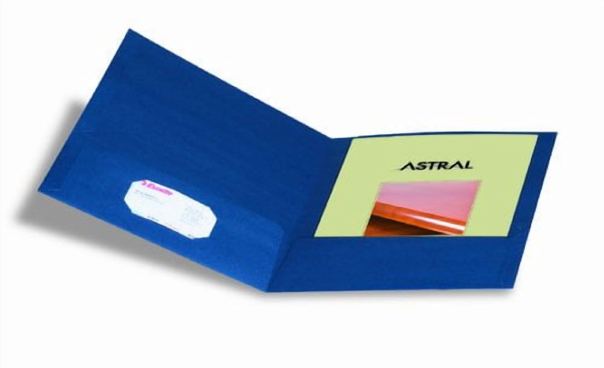 Oxford Linen Twin Pocket Folders - Letter - 8.50" X 11" - 100 Sheet Capacity - 2 Pockets - Blue - 25 / Box (ESS53443)