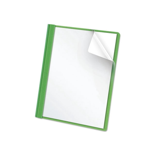 Oxford 55807 Clear Front Report Cover, Tang Clip, Letter, 1/2" Capacity