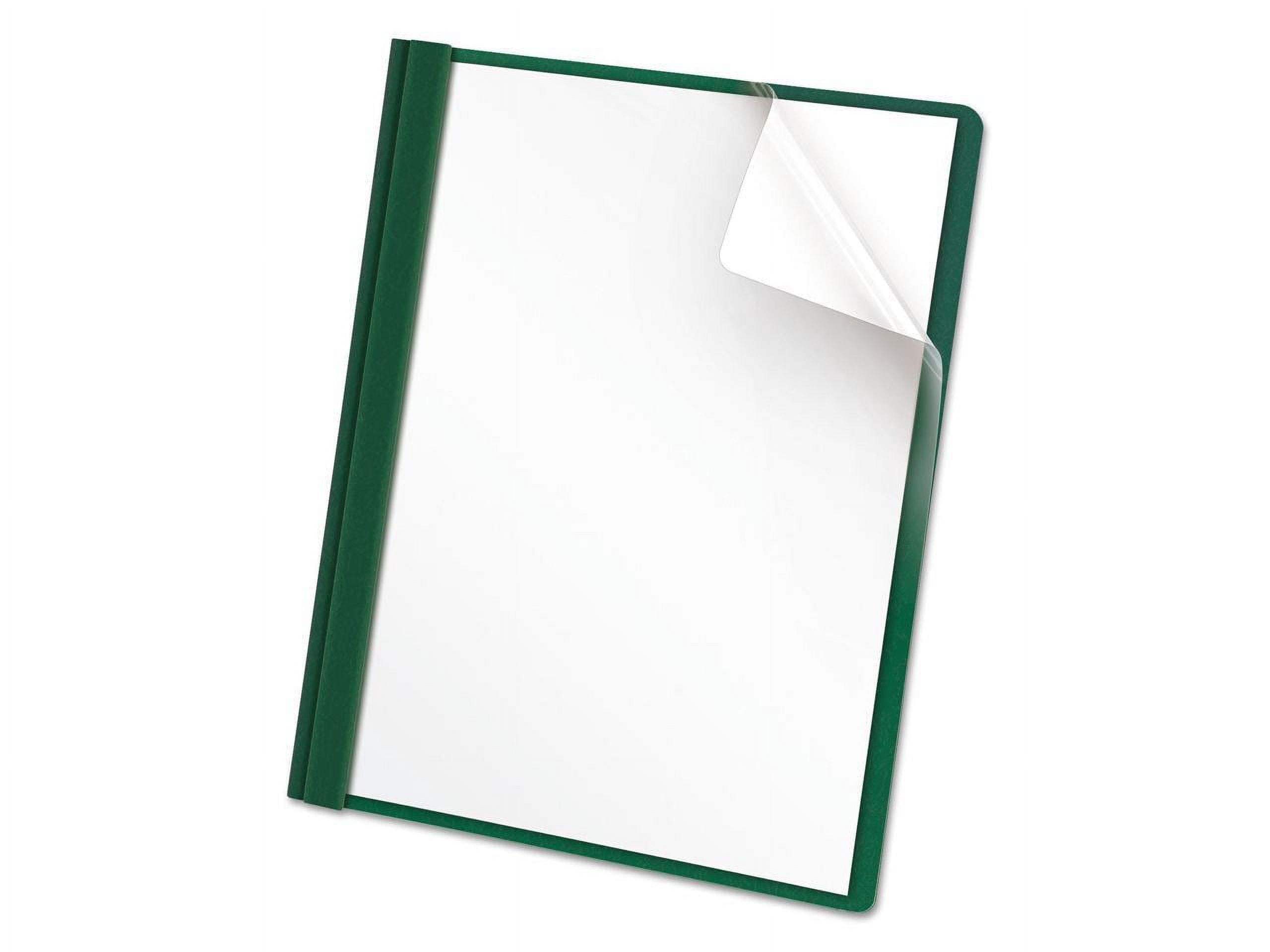 Oxford 55811 Clear Front Report Cover, Tang Clip, Letter, 1/2