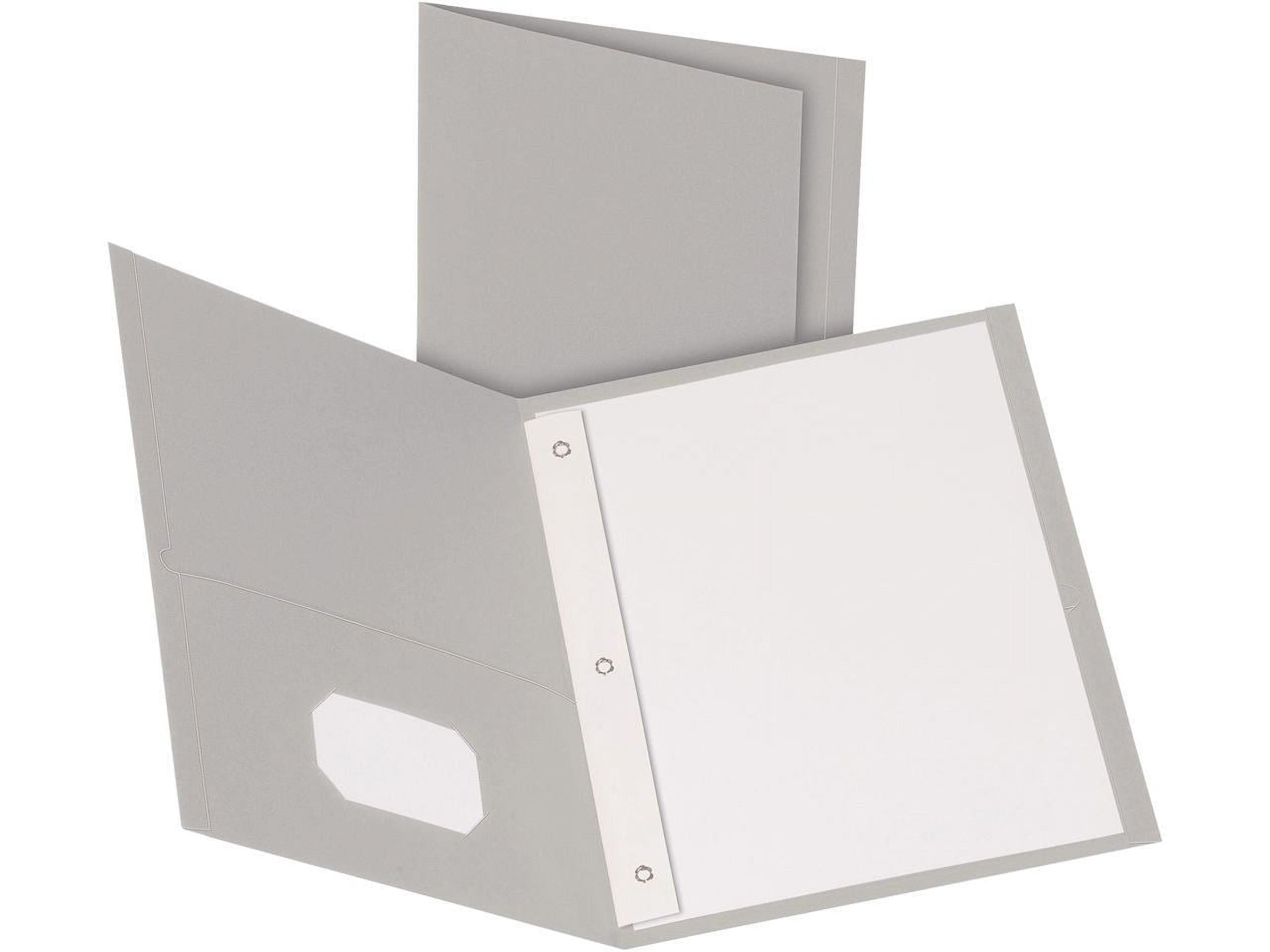 Oxford TwinPocket Folders with Three File Prong Fasteners, 0.5 in