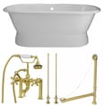 thumbnail image 1 of Oxford 60 Inch Cast Iron Double Ended Pedestal Tub Package - Rim Faucet Drillings, 1 of 2