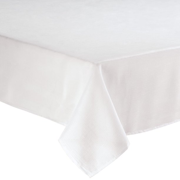 Oxford 60"x84" 100 Polyester Tablecloth in White