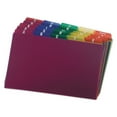 thumbnail image 1 of Oxford 73155 5 x 8 Durable Poly A-Z Card Guides - Assorted Colors (25-Piece/Set), 1 of 2