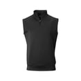 thumbnail image 1 of Oxford America Men's Ferguson Solid 1/4 Zip Golf Pullover Vest, X-Large Black -, 1 of 2
