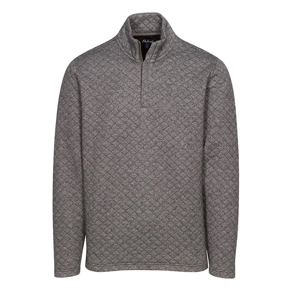 Oxford America Men's Linden 1/4-Zip Quilted Golf Pullover, Medium Irongate -