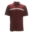 thumbnail image 1 of Oxford America Men's Whitfield Chest Stripe Polo Golf Shirt,  Large Maroon -, 1 of 1