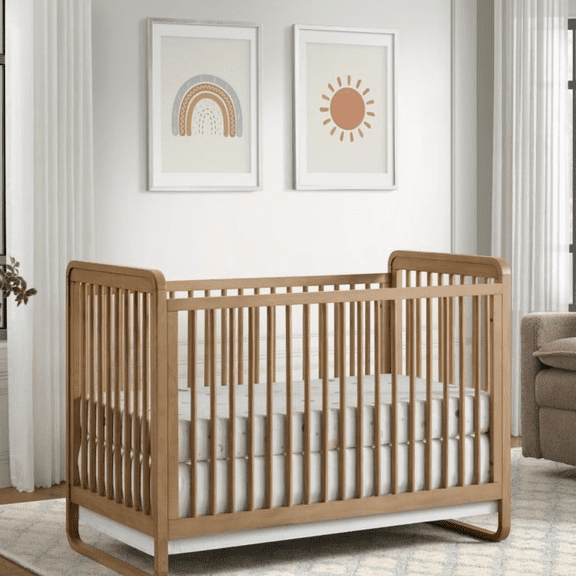 Oxford Baby Braxton 3 In 1 Convertible Crib Honey Wood