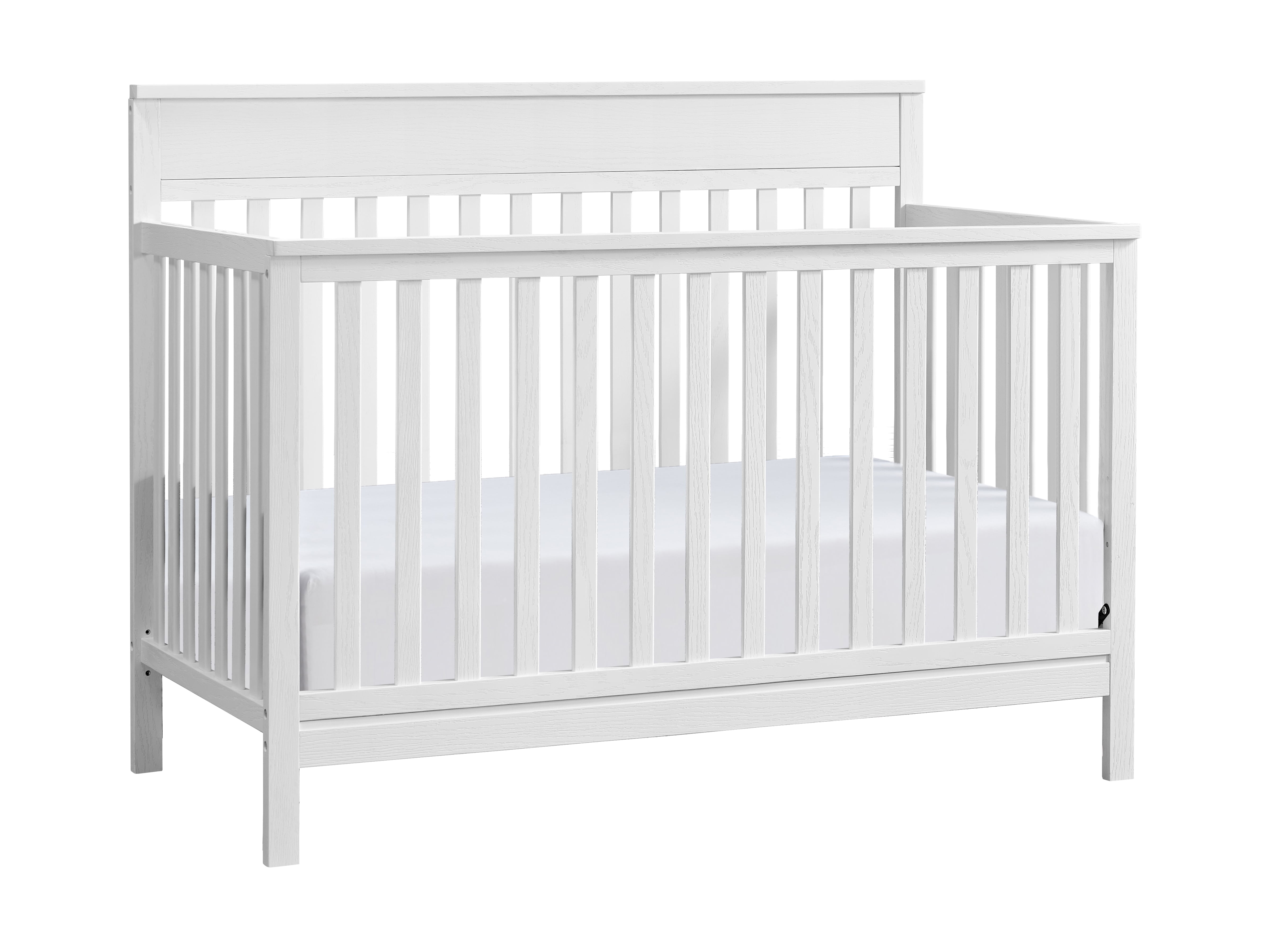 Oxford Baby Castle Hill 4-in-1 Convertible Crib, Barn White, GREENGUARD Gold Certified, Wooden Crib
