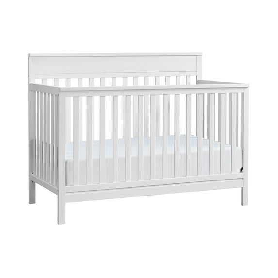 Oxford Baby Castle Hill 4-in-1 Convertible Crib, Barn White, GREENGUARD Gold Certified, Wooden Crib