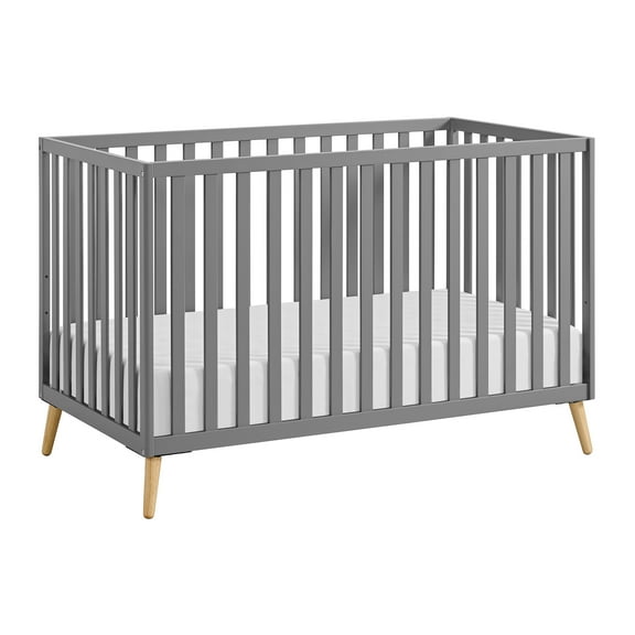 Oxford Baby Cozy Nest 3 In 1 Island Crib Dove Gray / Natural