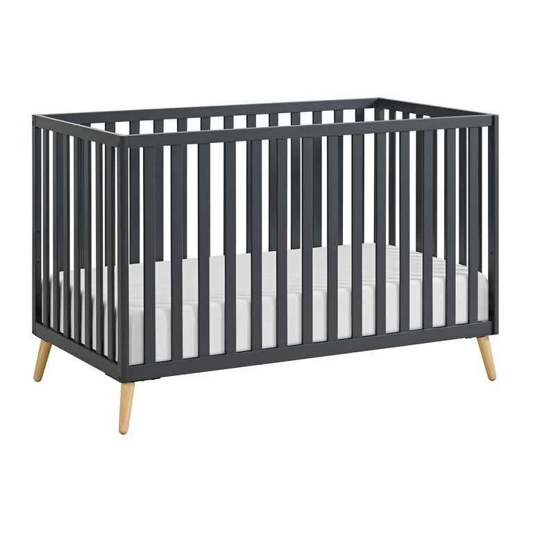 Oxford Baby Cozy Nest 3 In 1 Island Crib Midnight Slate / Natural