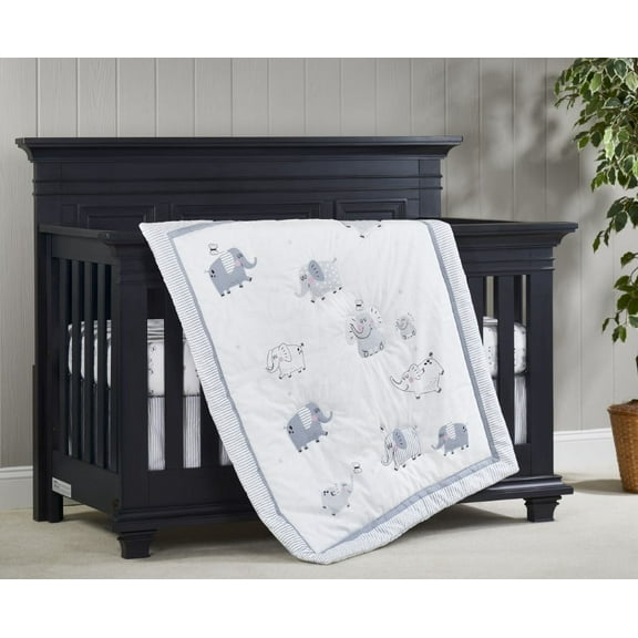 Oxford Baby Ele- A- Fun (3 Pc Crib Nursery Bedding Set)