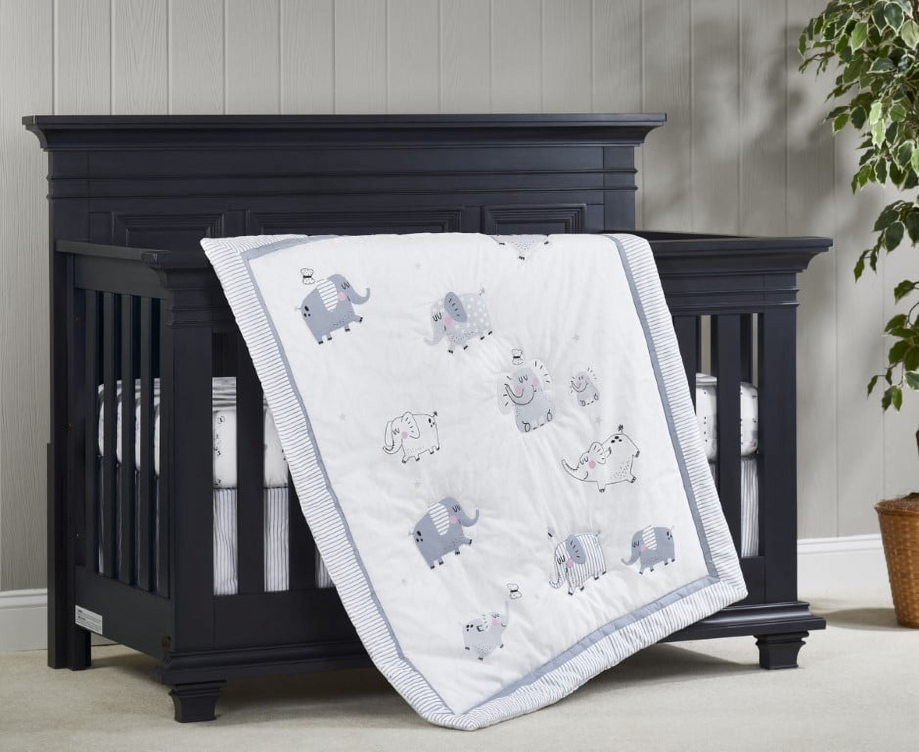 Oxford Baby Ele- A- Fun (3 Pc Crib Nursery Bedding Set) - Walmart.com