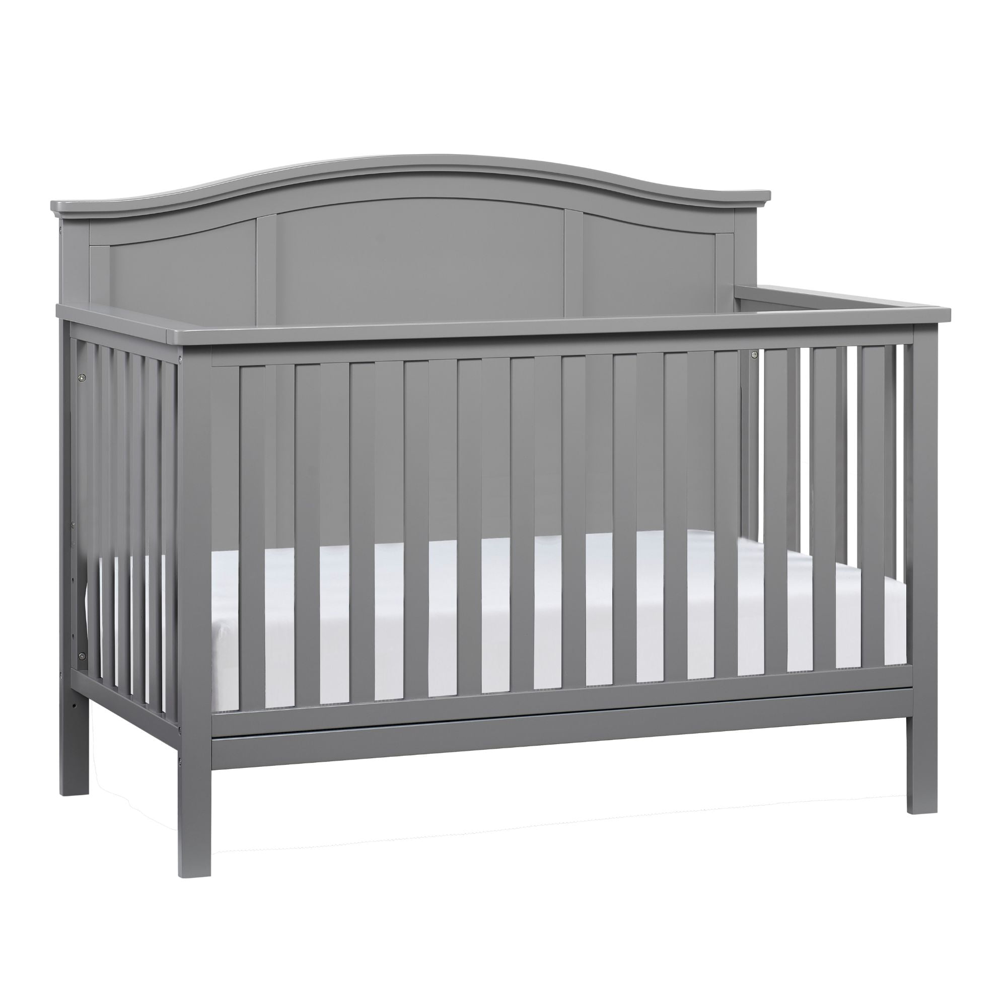 Dove Gray Wooden 4-in-1 Convertible Baby Crib