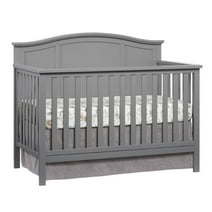 Oxford Baby Emerson 4-in-1 Convertible Crib, Dove Gray, GREENGUARD Gold Certified, Wooden Crib