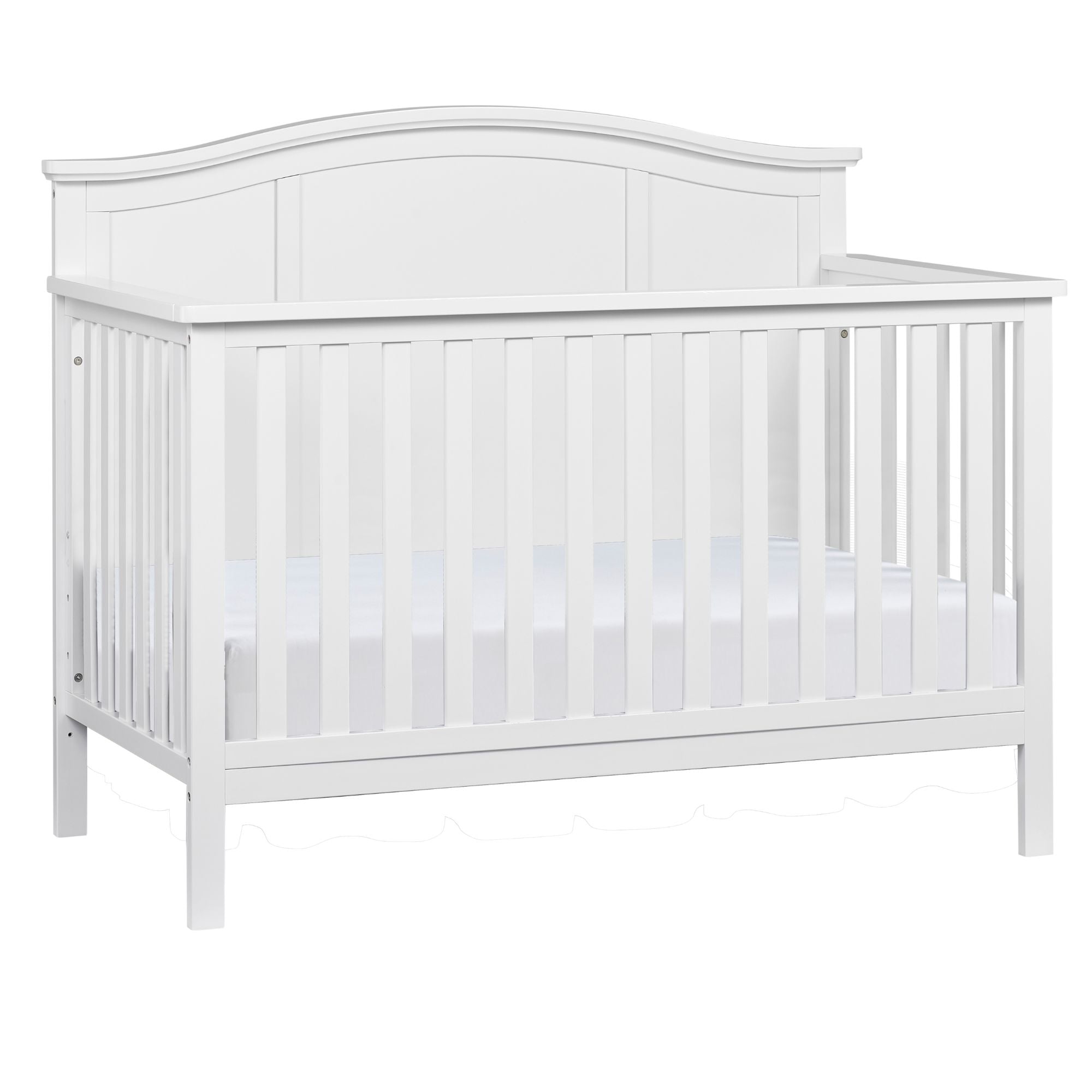 Snow White Solid Wood 4-in-1 Convertible Crib