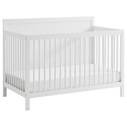 Oxford Baby Essential 4-in-1 Convertible Panel Crib with Round Spindles, White