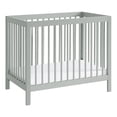 thumbnail image 1 of Oxford Baby Essential Island Mini 4-in-1 Convertible Crib with Round Spindles, Gray, 1 of 10