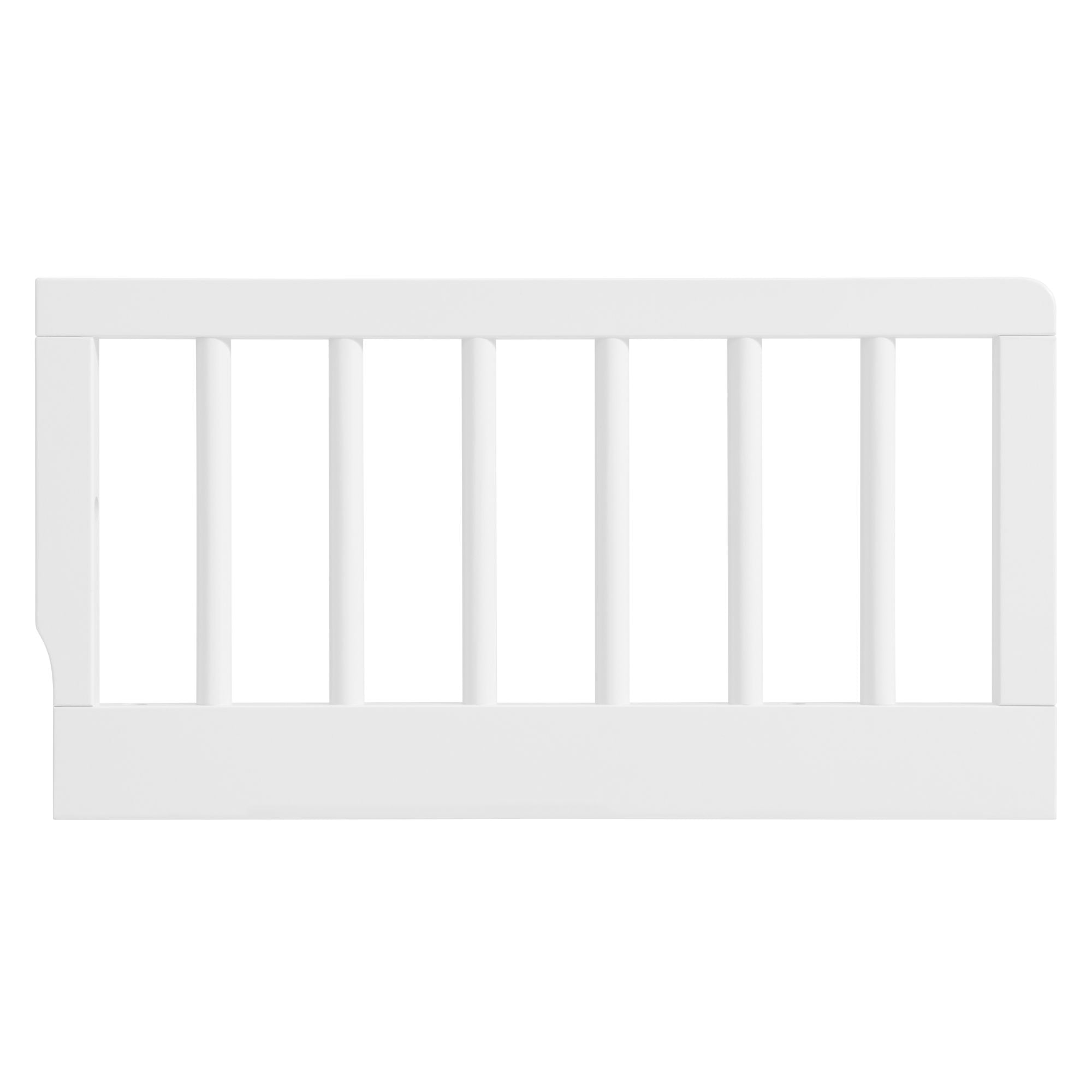 White Solid Wood Mini Toddler Guard Rail for Crib