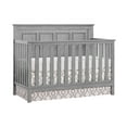 Oxford Baby Farmington 4in1 Convertible Crib, Rustic Gray, Wooden Crib