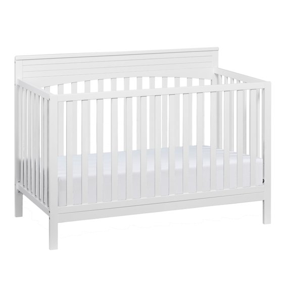 Oxford Baby Harper 4-in-1 Convertible Crib, Snow White, GREENGUARD Gold Certified, Wooden Crib