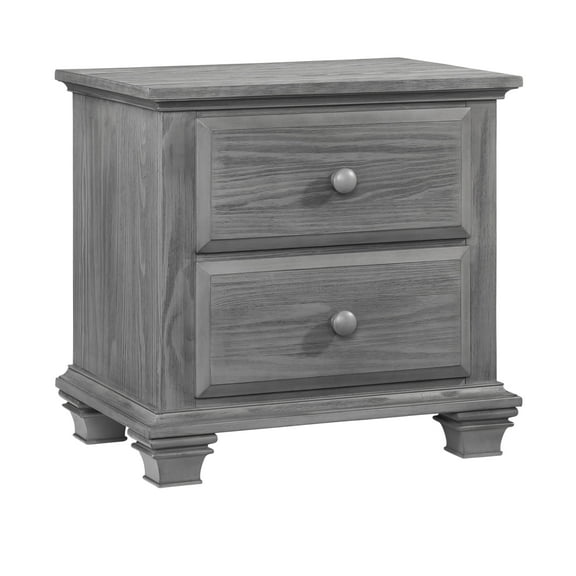 Oxford Baby Kenilworth 2-Drawer Nightstand, Graphite Gray