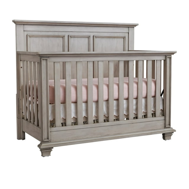 Oxford Baby Kenilworth 4-in-1 Convertible Crib, Stone Wash, GREENGUARD Gold Certified, Wooden Crib