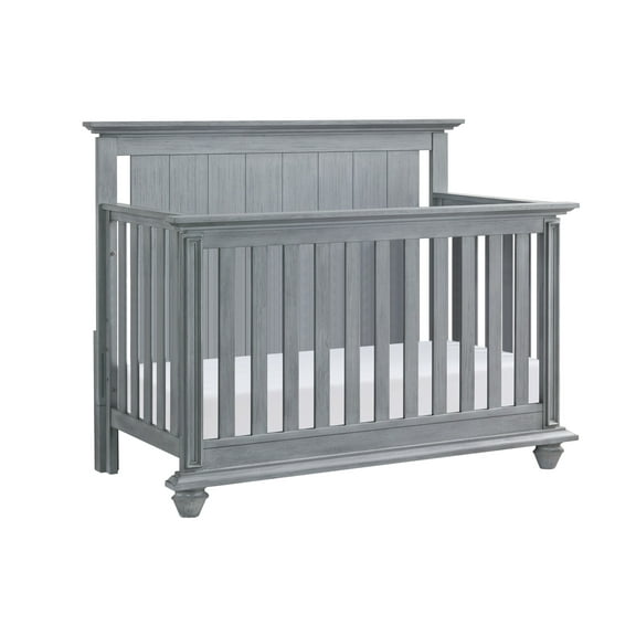 Oxford Baby Langston 4-in-1 Convertible Crib, Graphite Gray, Wooden Crib