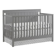 Oxford Baby Lazio 4-in-1 Convertible Crib, Dove Gray, GREENGUARD Gold Certified, Wooden Crib