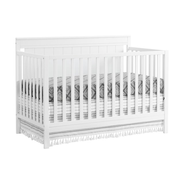 Oxford Baby Lazio 4in1 Convertible Crib, Snow White, GREENGUARD Gold