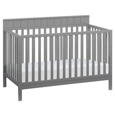 Oxford Baby Logan 4-in-1 Convertible Crib, Dove Gray, GREENGUARD Gold Certified, Wooden Crib