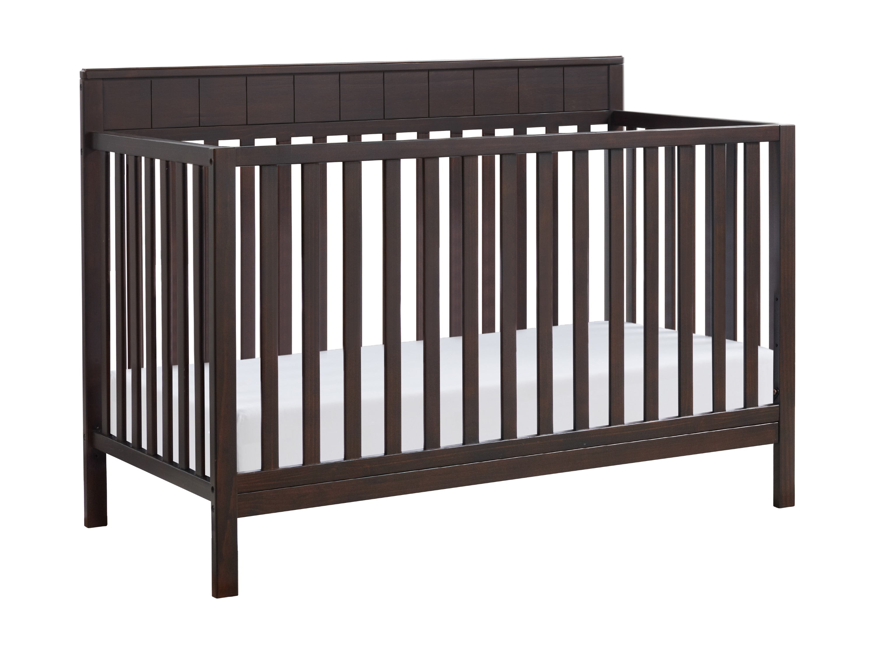 Oxford Baby Logan 4-in-1 Convertible Crib, Espresso Brown, GREENGUARD Gold Certified, Wooden Crib