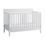 Oxford Baby Logan 4-in-1 Convertible Crib, Snow White, GREENGUARD Gold Certified, Wooden Crib