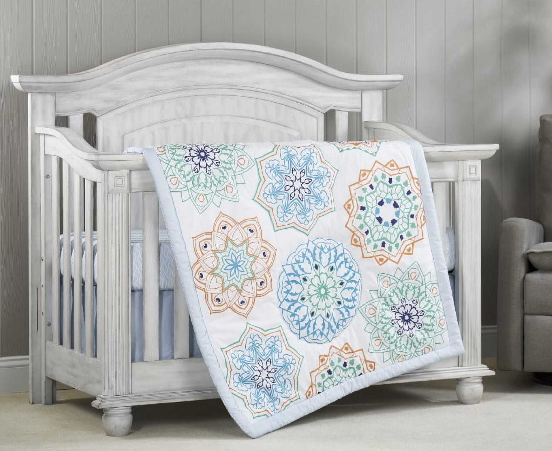 Oxford Baby Mandala (3 Pc Crib Nursery Bedding Set)