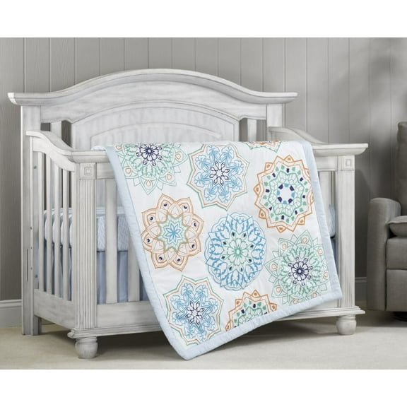 Oxford Baby Mandala (3 Pc Crib Nursery Bedding Set)
