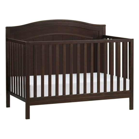 Oxford Baby North Bay 4-in-1 Convertible Crib, Espresso Brown, GREENGUARD Gold Certified