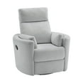 thumbnail image 1 of Soho Baby Nottingham Manual Upholstered Glider Recliner Rocking Chair 360° Swivel for Nursery and Living Room – Plush Gray​, 1 of 12