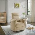 thumbnail image 1 of Soho Baby Nottingham Manual Upholstered Glider Recliner Rocking Chair 360° Swivel for Nursery and Living Room – Latte​, 1 of 11