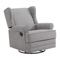 thumbnail image 1 of Oxford Baby Teegan Upholstered Glider Recliner Rocking Chair, Green Guard Gold Certified, 360° Swivel For Nursery And Living Room - Gray, 1 of 11