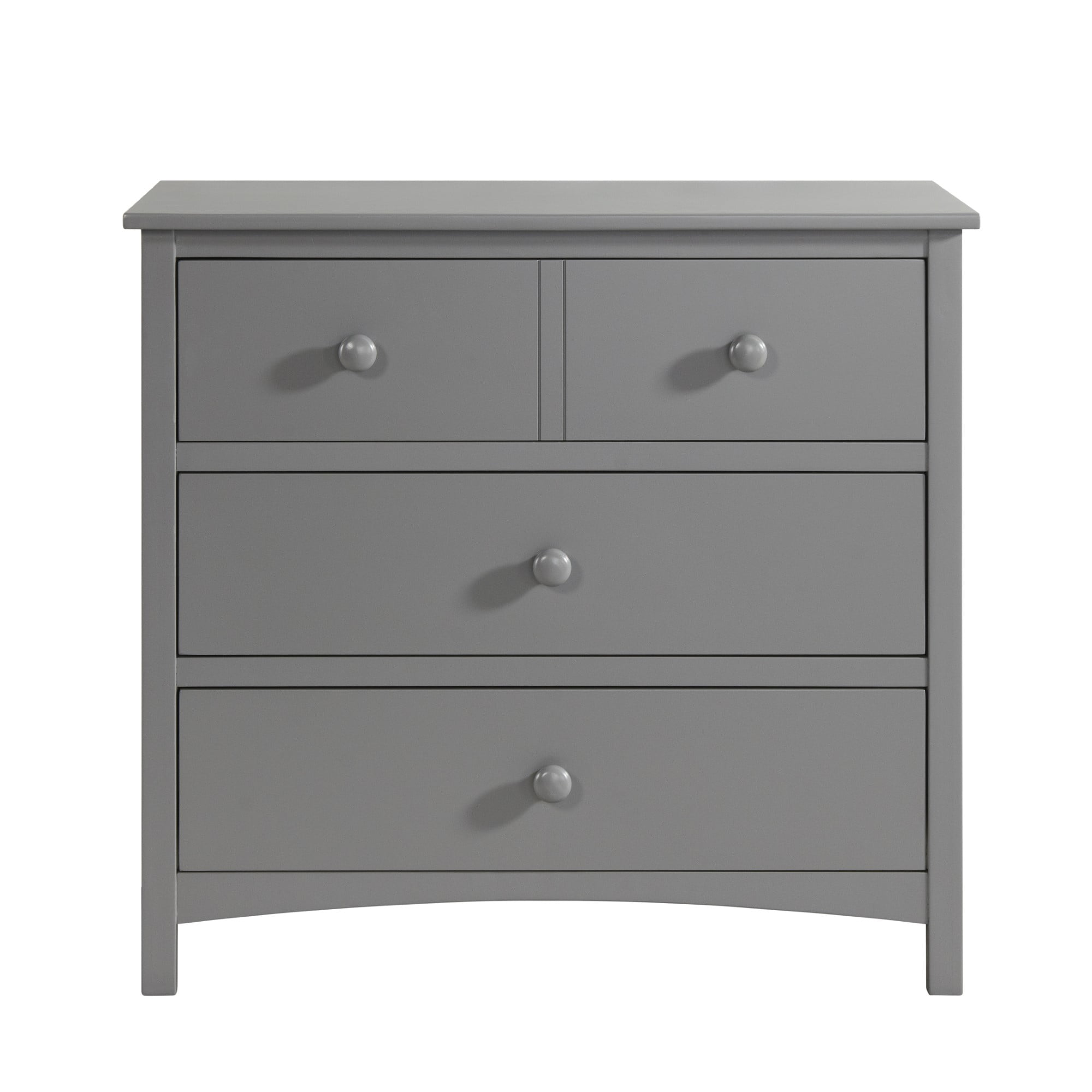 Dove Gray Nursery Dresser with Extra Deep 3 Drawers