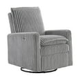 thumbnail image 1 of Oxford Baby Uptown Power Upholstered Glider Recliner Rocking Chair 270° Swivel for Nursery and Living Room – Corduroy Ash Gray​, 1 of 5