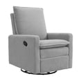 thumbnail image 1 of Oxford Baby Uptown Upholstered Glider Recliner Rocking Chair, Green Guard Gold Certified, 360° Swivel For Nursery And Living Room – Boucle Koala Gray​, 1 of 7