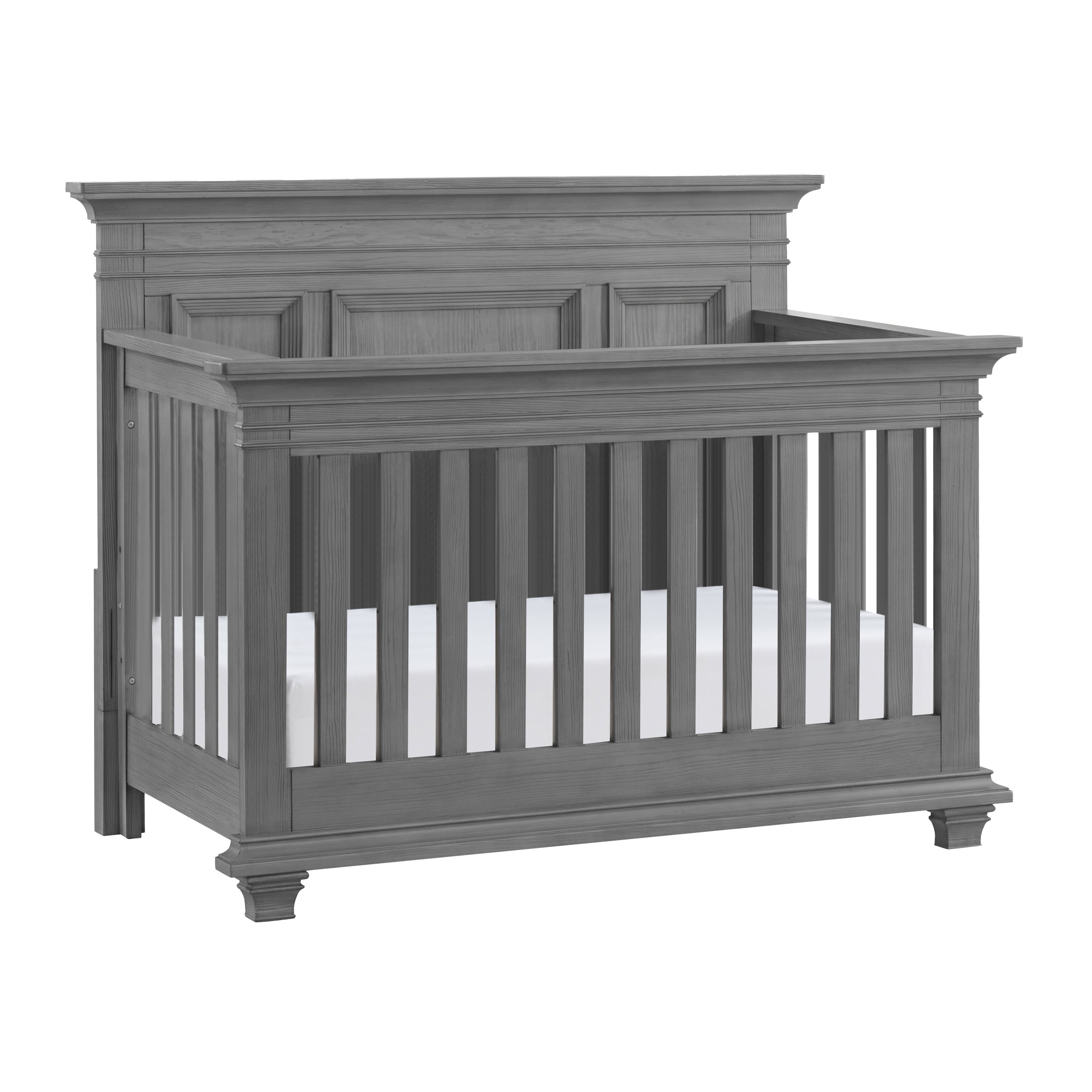 Dusk Gray Solid Wood 4-in-1 Convertible Crib