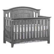 Oxford Baby Willowbrook 4-in-1 Convertible Crib, Graphite Gray, GREENGUARD Gold Certified, Wooden Crib