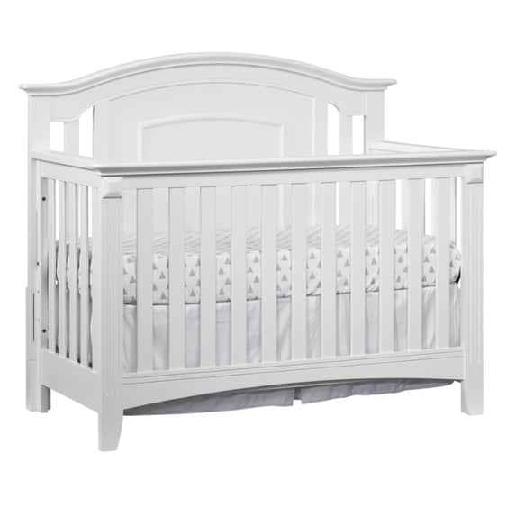 Oxford Baby Willowbrook 4-in-1 Convertible Crib, White, GREENGUARD Gold Certified, Wooden Crib