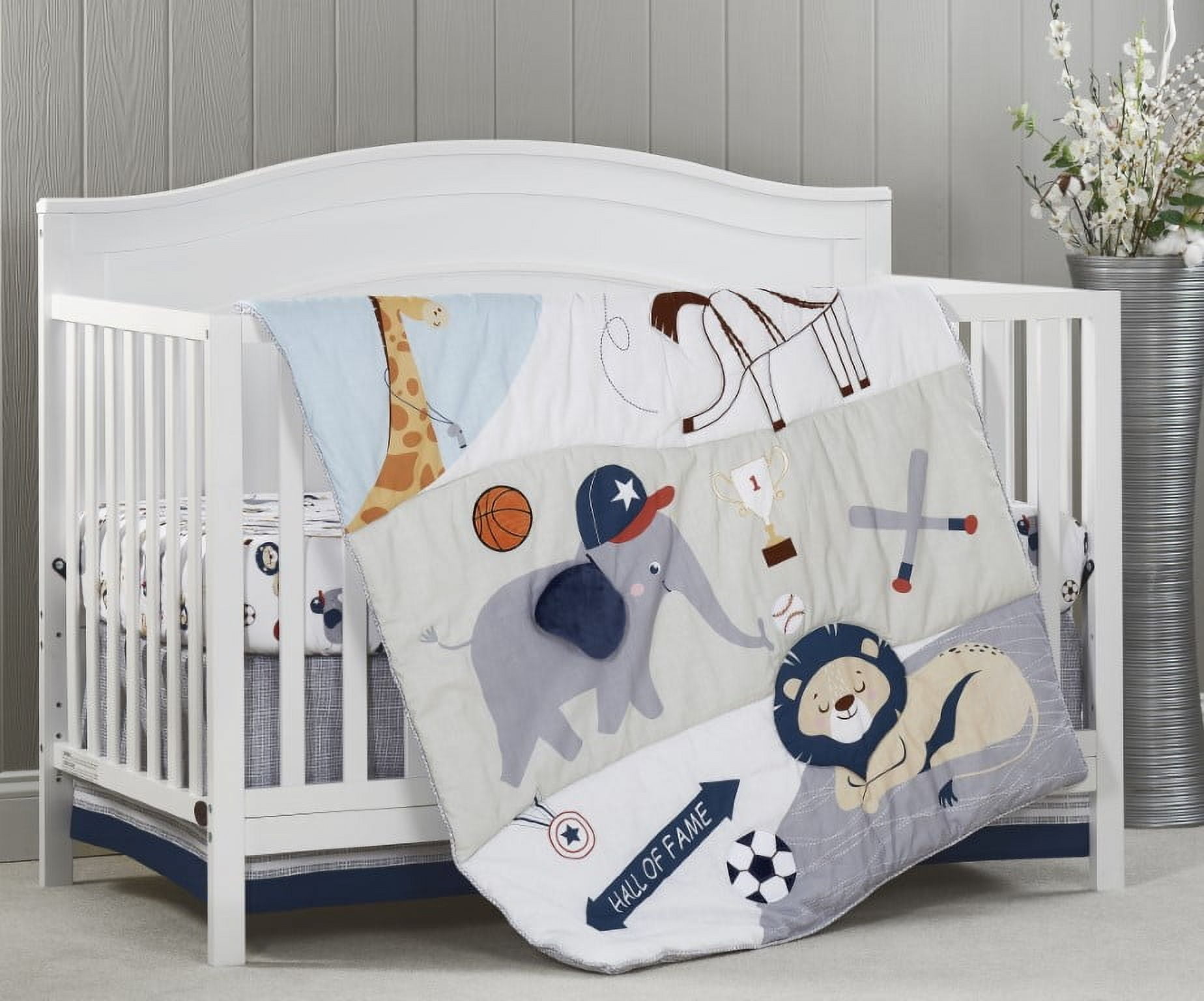 Oxford Baby Zoo Sports (3 Pc Crib Nursery Bedding Set) - Walmart.com