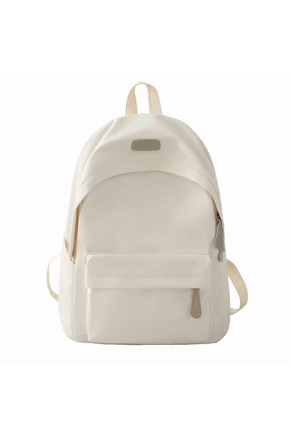 Oxford Backpack, Classic Basic Daypack, Lightweight Casual Travel Daypack Satchel Backpack Unisex (Off white)
