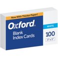 Oxford Blank Index Cards, 3x5Inch, White, 100 Pack