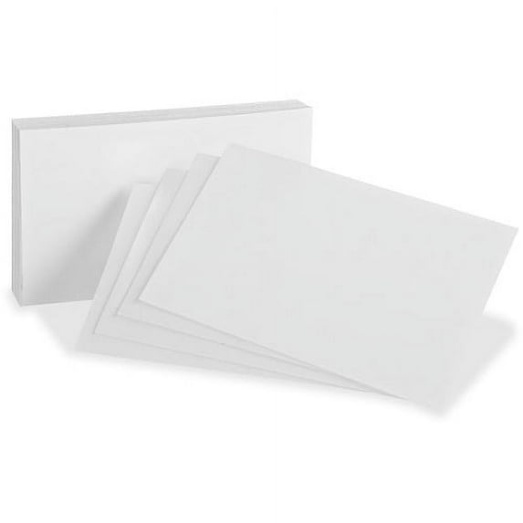 Oxford Blank Index Cards - Plain - 3" x 5" - White Paper - 300 / Pack | Bundle of 10 Packs
